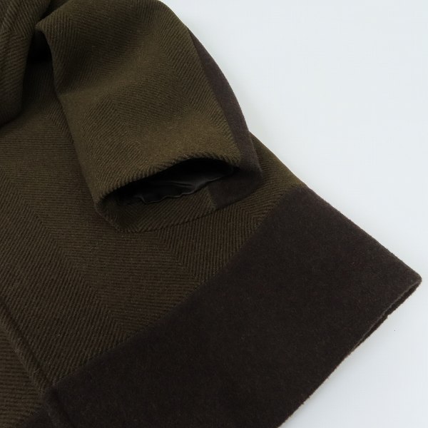 実際に弊社で買取させて頂いた【JPタグ】CELINE/セリーヌ フィービー期 バイカラー プレーン ロング コート 2 8X33/574C 34の画像 6枚目