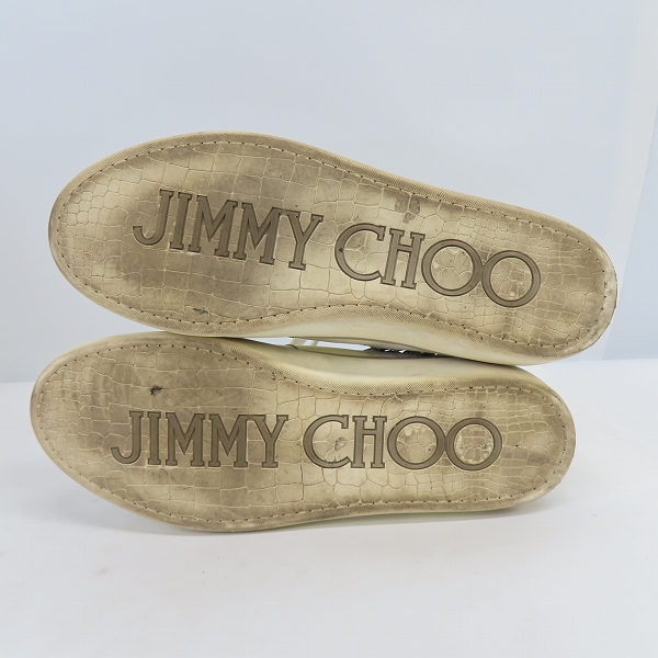 実際に弊社で買取させて頂いたJIMMY CHOO/ジミーチュウ スタースタッズ ハイカットスニーカー/45の画像 2枚目