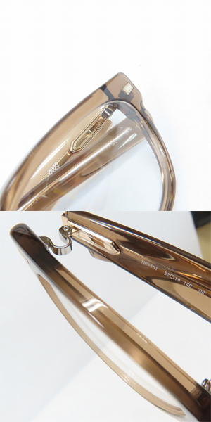 実際に弊社で買取させて頂いた999.9/フォーナインズ 眼鏡/メガネフレーム ライトブラウン NP-151の画像 7枚目