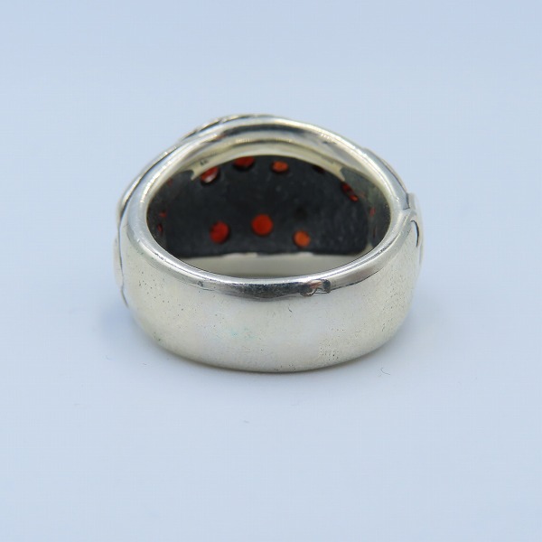 実際に弊社で買取させて頂いた【ギャラ付き】BloodyMary/ブラッディマリー Lava/ラヴァ/溶岩 リング w/ガーネット 13号の画像 4枚目