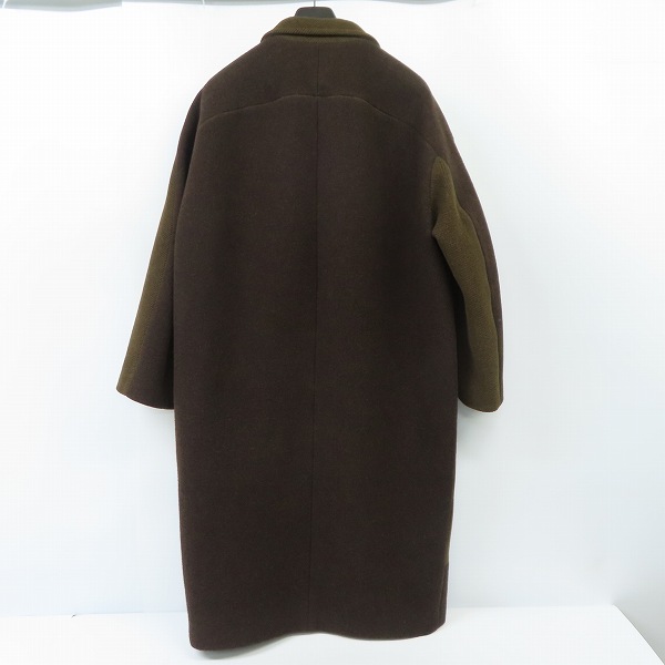 実際に弊社で買取させて頂いた【JPタグ】CELINE/セリーヌ フィービー期 バイカラー プレーン ロング コート 2 8X33/574C 34の画像 1枚目