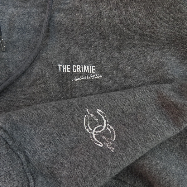 実際に弊社で買取させて頂いたTHE CRIMIE/クライミー ロゴプリント プルオーバーパーカー CR1-02A5-CL52/XXLの画像 3枚目