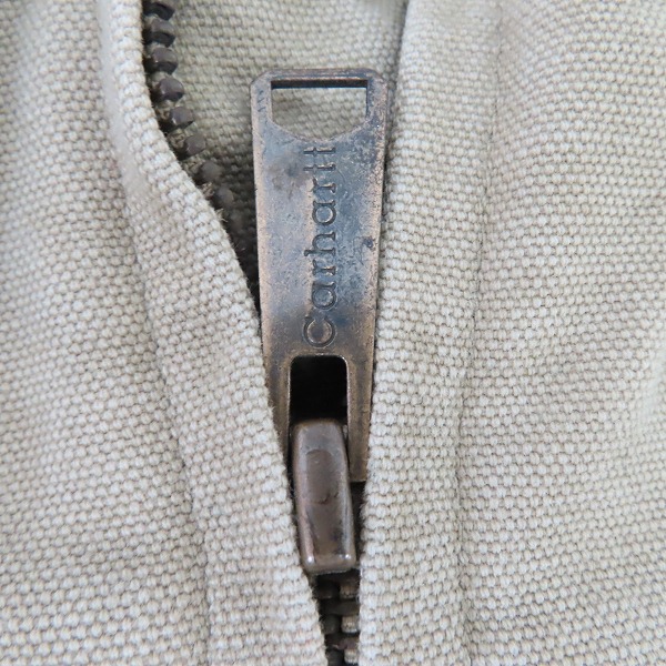 実際に弊社で買取させて頂いたcarhartt/カーハート ダック地 ジップアップ ベスト 中ボア ベージュ /Lの画像 4枚目