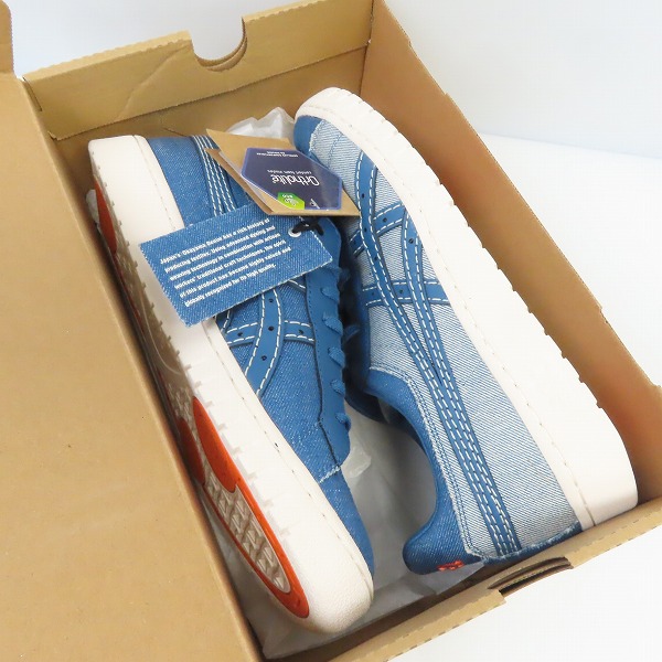 実際に弊社で買取させて頂いた【未使用】ASICS×ATMOS/アシックス×アトモス GEL-PTG OKAYAMA DENIM/ゲルPTG 岡山デニム 1201A561-400/29の画像 8枚目