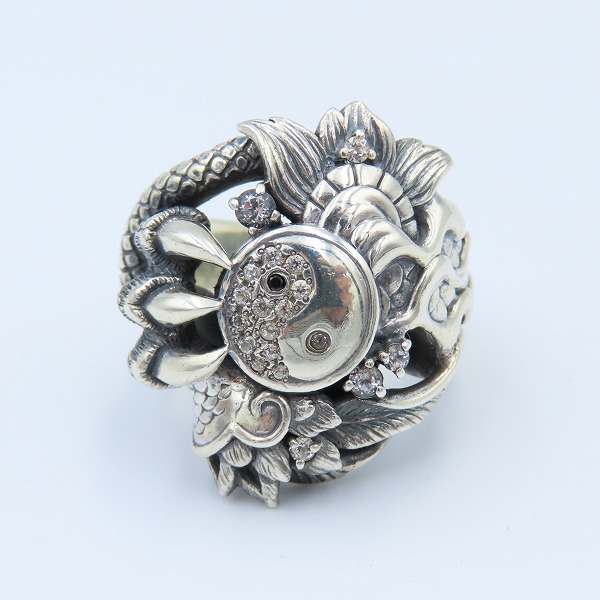 実際に弊社で買取させて頂いたBloody Mary/ブラッディマリー 2008 Xmas/クリスマス限定 太極図 リング 21号の画像 1枚目