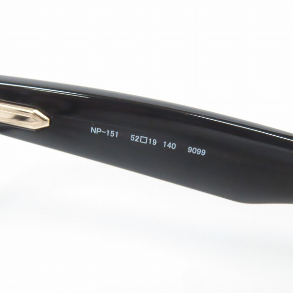 実際に弊社で買取させて頂いた999.9/フォーナインズ 眼鏡/メガネフレーム ブラック NP-151の画像 6枚目