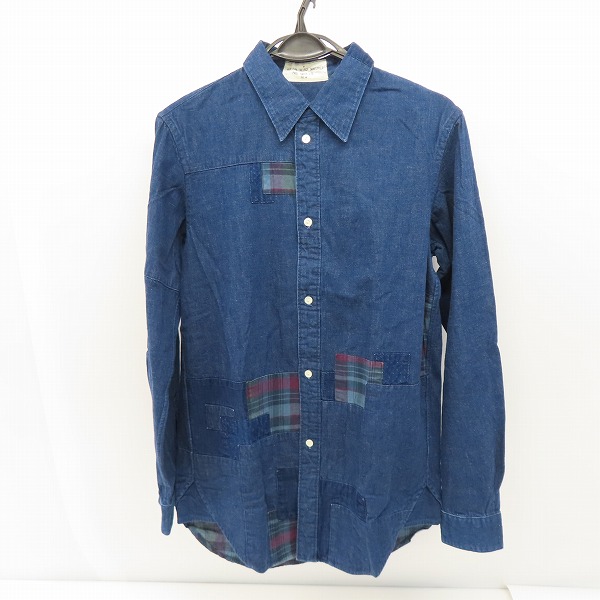 実際に弊社で買取させて頂いたPaul Smith/ポールスミス RED EAR/レッドイヤー INDIGO PATCHWORK SHIRT/パッチワークシャツ 152057/M