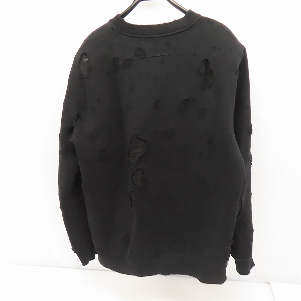 実際に弊社で買取させて頂いたGIVENCHY/ジバンシィ17AWデストロイ加工スウェットトレーナー BM70393Y0S/Lの画像 1枚目
