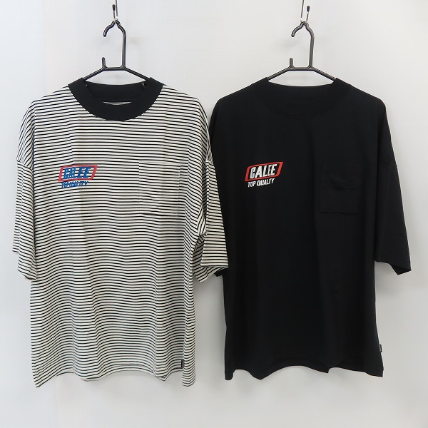 実際に弊社で買取させて頂いた【未使用】CALEE/キャリー LESS by SHELTELCH Tシャツ 2点セット