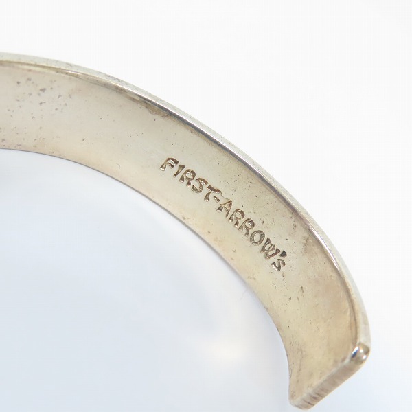 実際に弊社で買取させて頂いた【ギャラ付】FIRST ARROWS/ファーストアローズ K18付 平打12mm カラ草彫りバングル BR-026の画像 7枚目