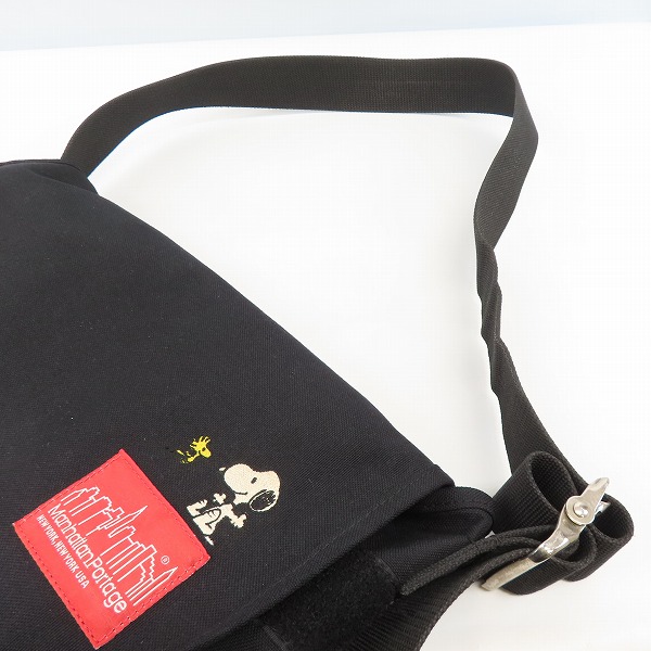 実際に弊社で買取させて頂いたManhattan portage/マンハッタンポーテージ スヌーピー ショルダーバック ブラックの画像 8枚目