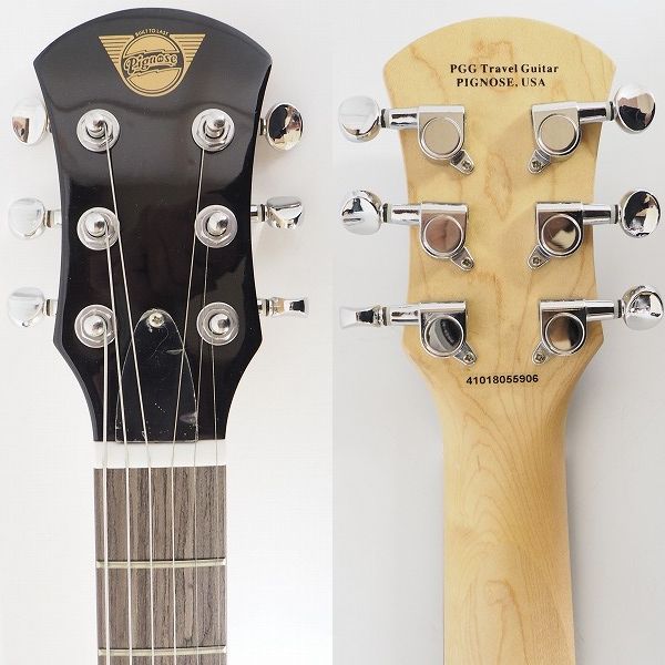 実際に弊社で買取させて頂いた★PIGNOSE/ピグノーズ PGG-200 Travel Guitar アンプ内蔵 ミニ エレキギター ソフトケース付の画像 3枚目