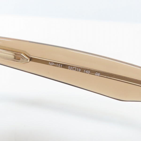 実際に弊社で買取させて頂いた999.9/フォーナインズ 眼鏡/メガネフレーム ライトブラウン NP-151の画像 5枚目