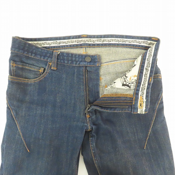 実際に弊社で買取させて頂いたNUMBER (N)INE/ナンバーナイン ハート涙/音符 デニムパンツ F07-NNP005A/3×30の画像 2枚目