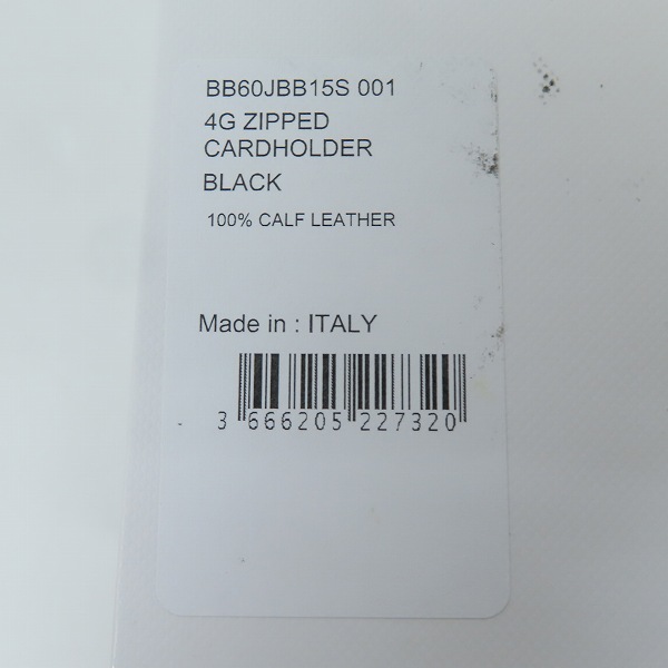 実際に弊社で買取させて頂いたGIVENCHY/ジバンシィ 4G ZIPPED CARDHOLDER/レザー カードホルダー/ミニ ウォレット/BB60JBB15S-001の画像 8枚目