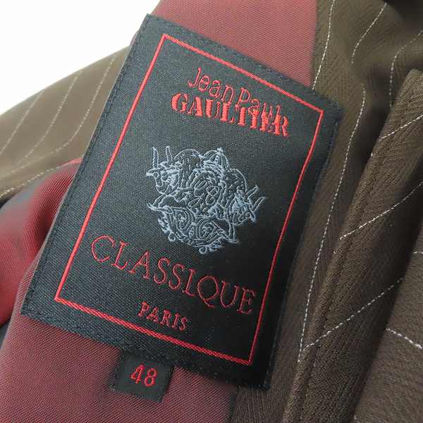 実際に弊社で買取させて頂いたJEAN PAUL GAULTIER CLASSIQUE/ジャンポールゴルチェ ストライプ ベスト/48の画像 2枚目