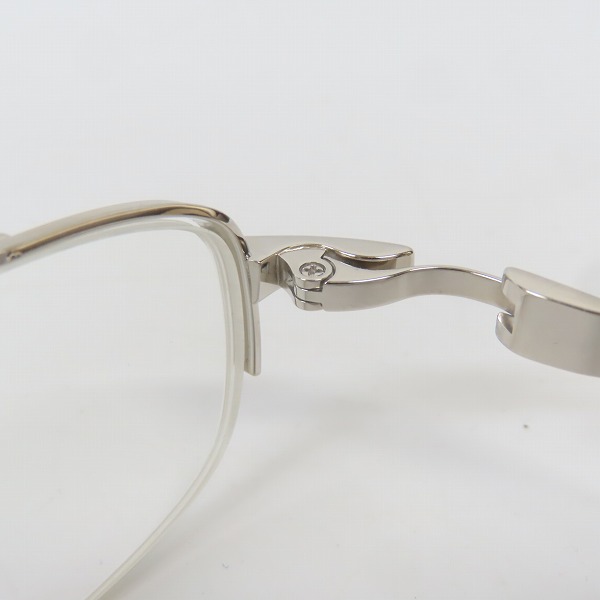 実際に弊社で買取させて頂いた9999/フォーナインズ Titanium/チタン 度入り 眼鏡 メガネフレーム S-100T 142の画像 5枚目