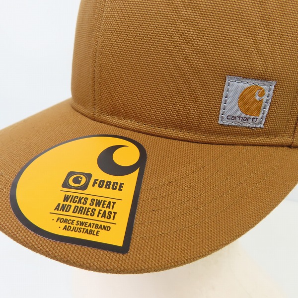 実際に弊社で買取させて頂いた(2)Carhartt/カーハート Firm Duck Flat Brim Cap ファームダック フラットブリム キャップ ブラウン AH1604-M の画像 4枚目
