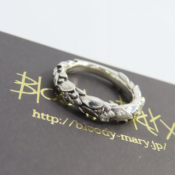 実際に弊社で買取させて頂いた【ギャラ付き】Bloody Mary/ブラッディマリー Snowdrop/スノー ドロップ リング w/3ダイヤモンド 13号