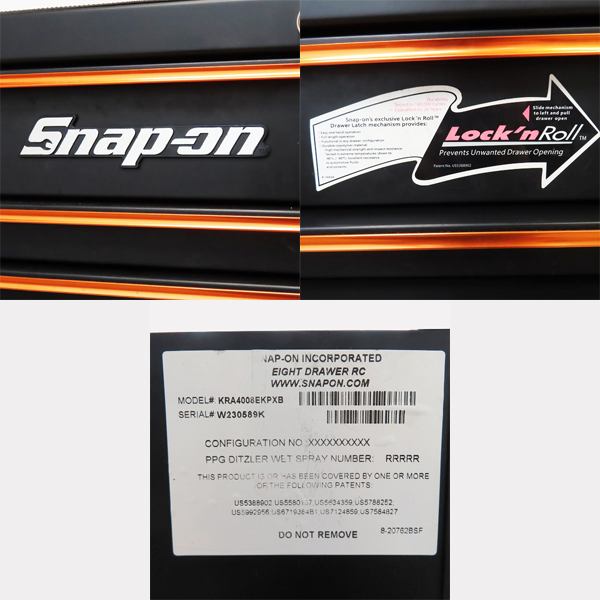 実際に弊社で買取させて頂いたsnap-on/スナップオン ロールキャブ キャビネット/ワークステーション KRA4008EKPXBの画像 5枚目