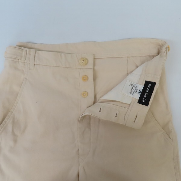 実際に弊社で買取させて頂いたANN DEMEULEMEESTER/アン ドゥムルメステール コットンパンツ シンチバック/XSの画像 2枚目