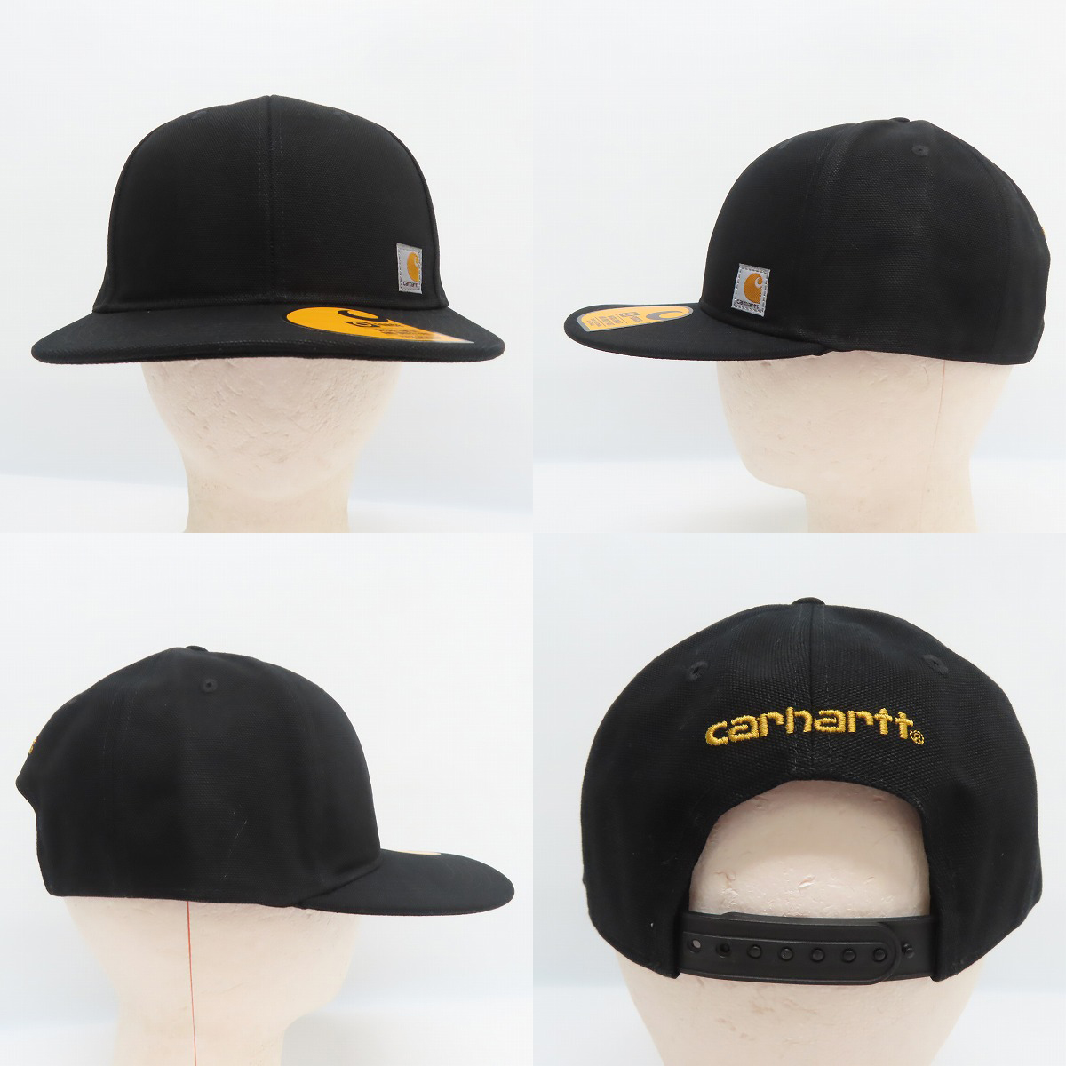 実際に弊社で買取させて頂いた(2)Carhartt/カーハート Firm Duck Flat Brim Cap ファームダック フラットブリム キャップ ブラック AH1604-M/OSFAの画像 1枚目