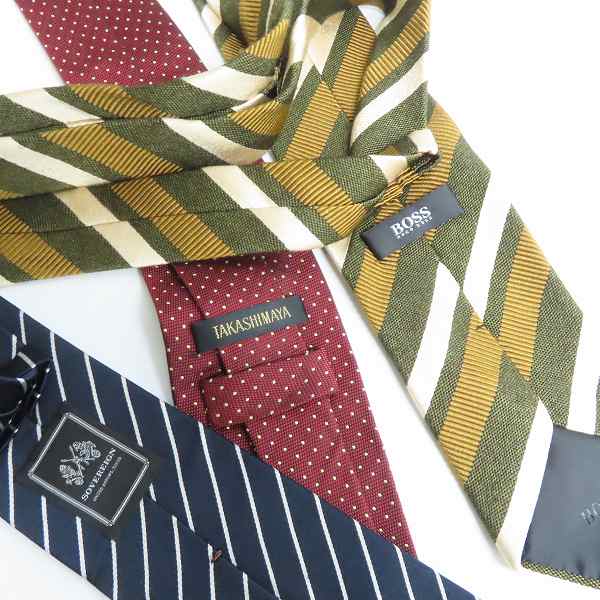 実際に弊社で買取させて頂いた【おまとめ】HUGO BOSS/ヒューゴボス SOVEREIGN/ソブリン TAKASHIMAYA/高島屋他  ネクタイの画像 1枚目