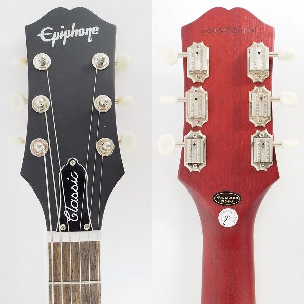実際に弊社で買取させて頂いた★Epiphone/エピフォン SG Classic P90 Worn Cherry セットネック エレキギター 2022年製 ソフトケース付の画像 3枚目