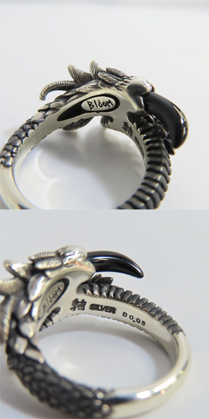 実際に弊社で買取させて頂いた【ギャラ付き】Bloody Mary/ブラッディマリー Bloom/ブルーム リング - 開花 wオニキスクローブラックダイヤモンド 13号の画像 6枚目