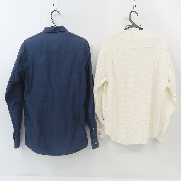 実際に弊社で買取させて頂いたARMANI JEANS/アルマーニジーンズ バンドカラー/ボタンダウンシャツ2点セットの画像 1枚目