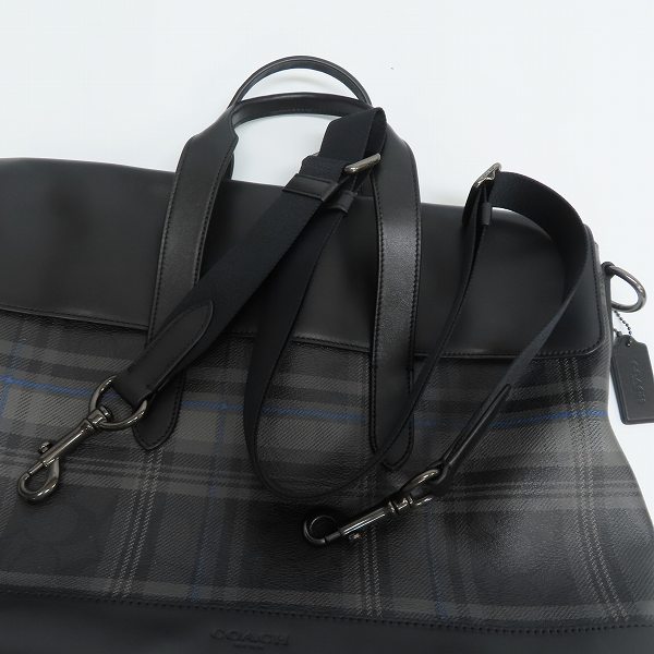 実際に弊社で買取させて頂いたCOACH/コーチ チェック柄 2way ビジネスバッグ/ショルダーバッグの画像 8枚目