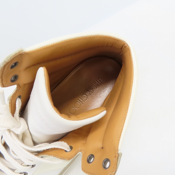 実際に弊社で買取させて頂いたJIMMY CHOO/ジミーチュウ スタースタッズ ハイカットスニーカー/45の画像 4枚目