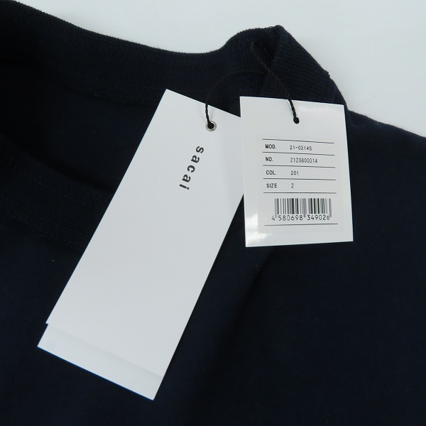 実際に弊社で買取させて頂いた【未使用】sacai  x Fragment Design/サカイ × フラグメント 21AW The Classic Tシャツ 21-0314S/2の画像 8枚目