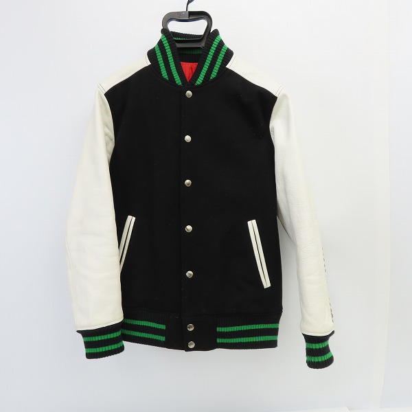 実際に弊社で買取させて頂いたuniform experiment/ユニフォームエクスペリメント 袖レザースタジャン UE-091015/1