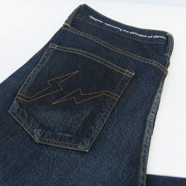 実際に弊社で買取させて頂いたFRAGMENT DESIGN ×SEQUELフラグメントデザイン×シークエル デニムパンツ ウォッシュ加工 インディゴ/Sの画像 7枚目
