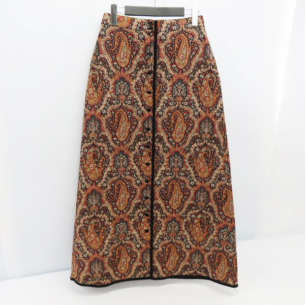 実際に弊社で買取させて頂いた【JPタグ】CELINE/セリーヌ 20-21AW ペイズリー キルティングスカート 2J207062K/38