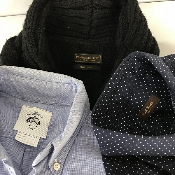 実際に弊社で買取させて頂いた【おまとめ品】ポールスミス/ブルックスブラザーズ/フラメントクオレ ナノ・ユニバース 等 カーディガン/シャツ/パンツ 他の画像 1枚目