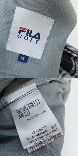 実際に弊社で買取させて頂いたFILA/フィラ FUN FEEL LIFE ゴルフウェア チェック ジャケット/パンツ セットアップ/Mの画像 6枚目