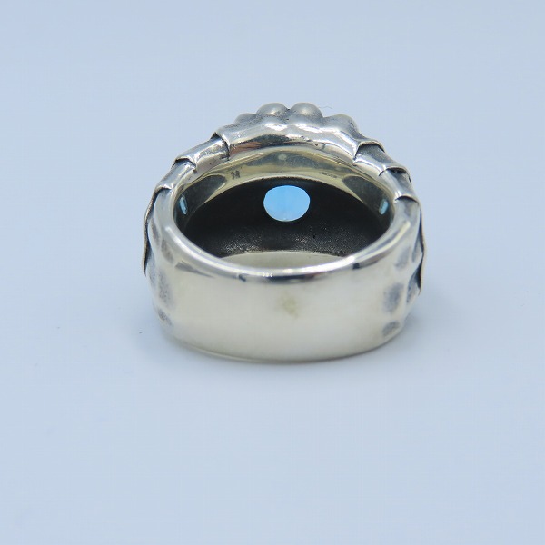 実際に弊社で買取させて頂いた【ギャラ付き】Bloody Mary/ブラッディマリー Seek/シーク/捜す リング w/スイスブルートパーズ 8号の画像 4枚目