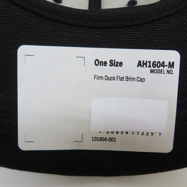 実際に弊社で買取させて頂いた(8)Carhartt/カーハート Firm Duck Flat Brim Cap ファームダック フラットブリム キャップ ブラック AH1604-M/OSFAの画像 8枚目