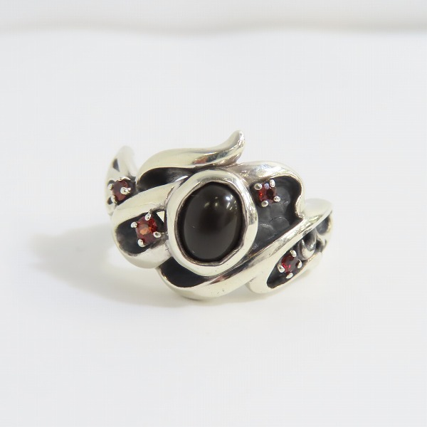 実際に弊社で買取させて頂いたBloody Mary/ブラッディマリー KAI/カイ 2008Xmas限定 鬼火 リング w/オニキス&ガーネット 13号の画像 1枚目