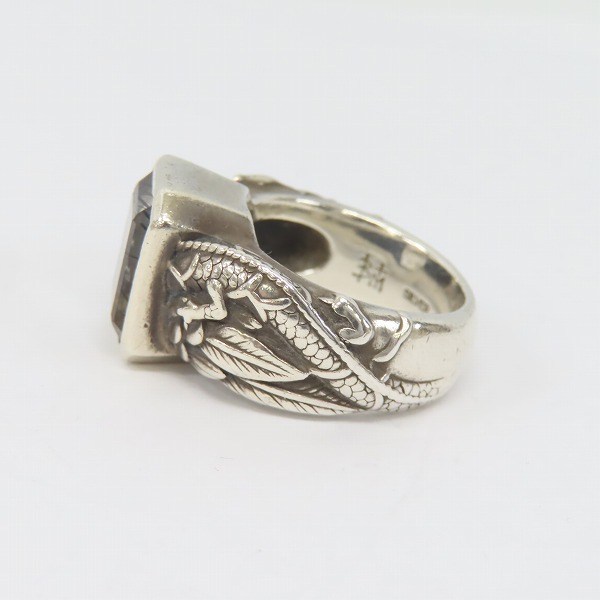 実際に弊社で買取させて頂いたBloody Mary/ブラッディマリー ユニバースリング 2006年Xmas限定 ブラックルチルクォーツ/21号の画像 2枚目