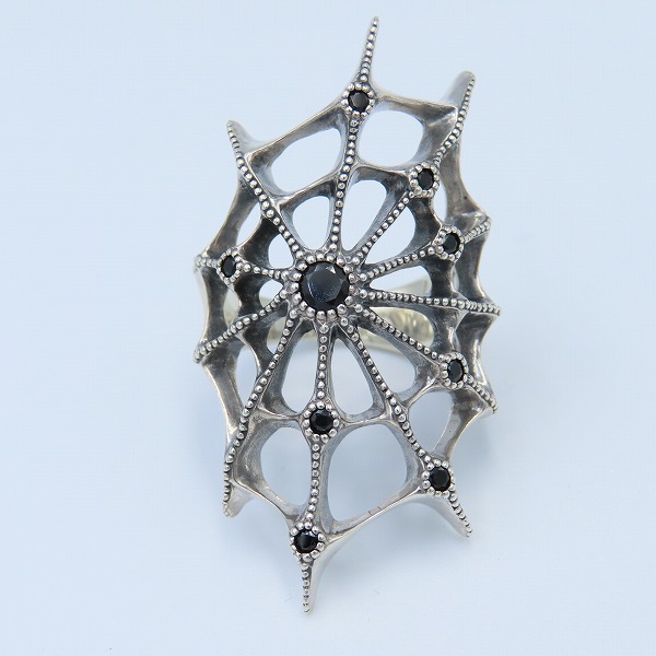 実際に弊社で買取させて頂いた【ギャラ付き】Bloody Mary/ブラッディマリー Aranea/アラネア リング w/ブラックスピネル 17号の画像 1枚目