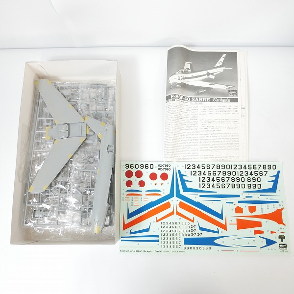 実際に弊社で買取させて頂いた【おまとめ/手付】ハセガワ 1/48 F-86F-40 セイバー ブルーインパルス/スピットファイアMk.Vb フロートファイター 他/プラモの画像 1枚目