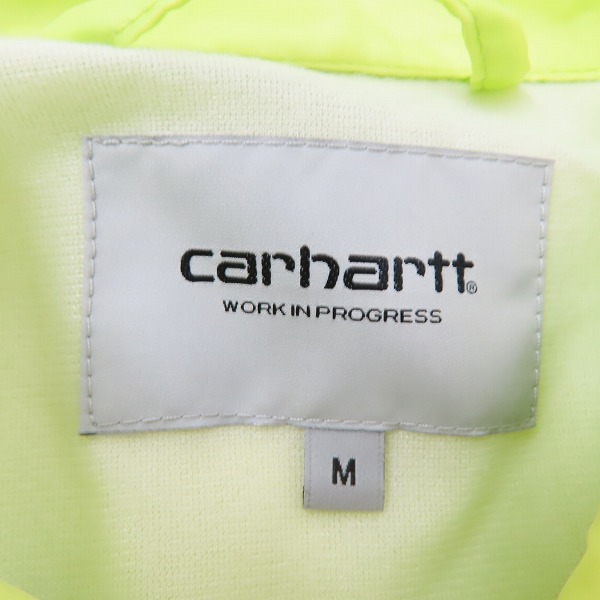 実際に弊社で買取させて頂いたCarhartt WIP/カーハートダブリューアイピー SCRIPT COACH JACKET コーチジャケット ライムイエロー/Mの画像 2枚目