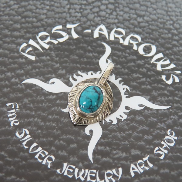 実際に弊社で買取させて頂いた【ギャラ付】FIRST ARROWS/ファーストアローズ ハートフェザーペンダントトップ ターコイズ付 P-524