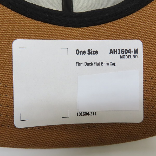 実際に弊社で買取させて頂いた(5)Carhartt/カーハート Firm Duck Flat Brim Cap ファームダック フラットブリム キャップ ブラウン AH1604-M/OSFAの画像 8枚目