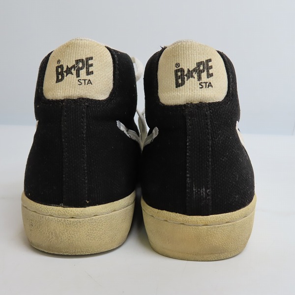 実際に弊社で買取させて頂いたA BATHING APE/アベイジングエイプ BAPE STA/ベイプスター スニーカー FS-015 ブラック/ホワイト/26.5の画像 1枚目