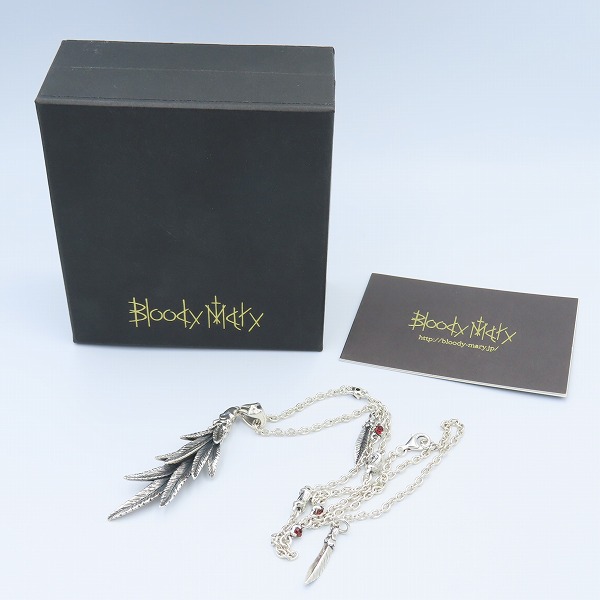 実際に弊社で買取させて頂いた【ギャラ付き】Bloody Mary/ブラッディマリー Pendont:Mars/garnet/マーズ ペンダント/ネックレス ｗ/ガーネットの画像 9枚目