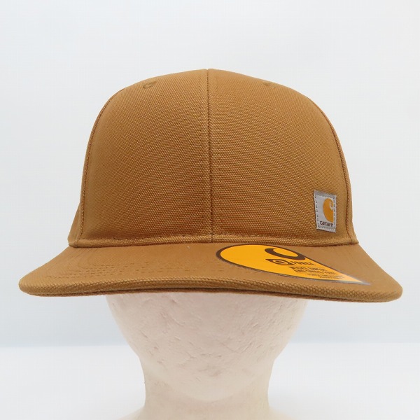 実際に弊社で買取させて頂いた(3)Carhartt/カーハート Firm Duck Flat Brim Cap ファームダック フラットブリム キャップ ブラウン AH1604-M/OSFAの画像 1枚目